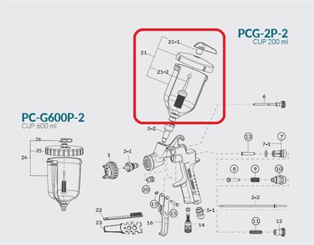 PCG-2P-2 Gravity cup 200ml